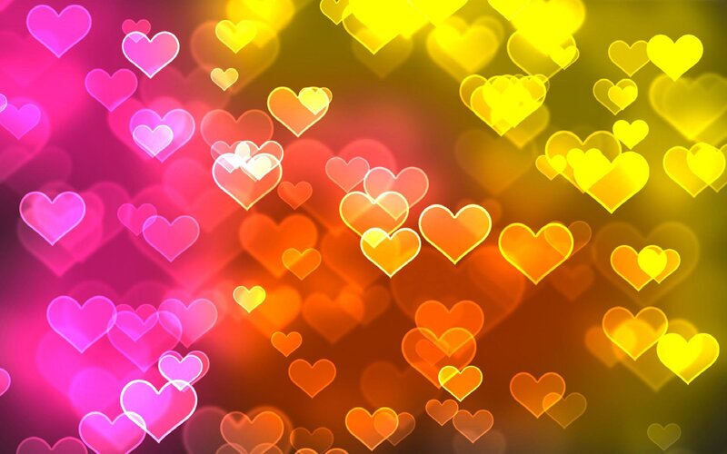 Glowing Heart Shapes — Pink, Romantic