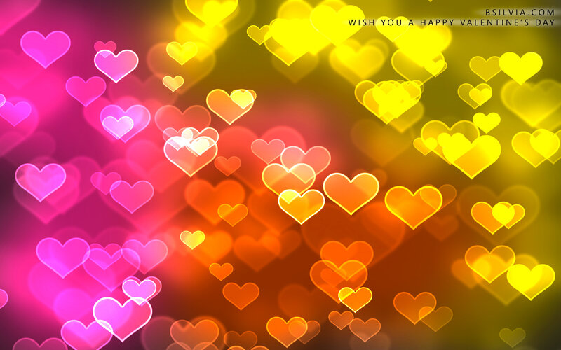 Glowing Heart Shapes — Pink