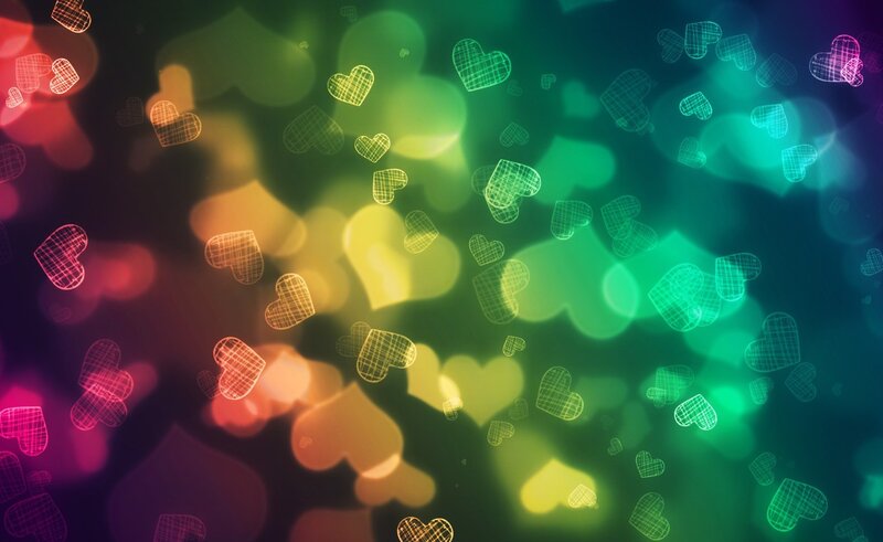Glowing Heart Shapes