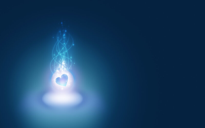 Glowing Heart Symbol — Blue