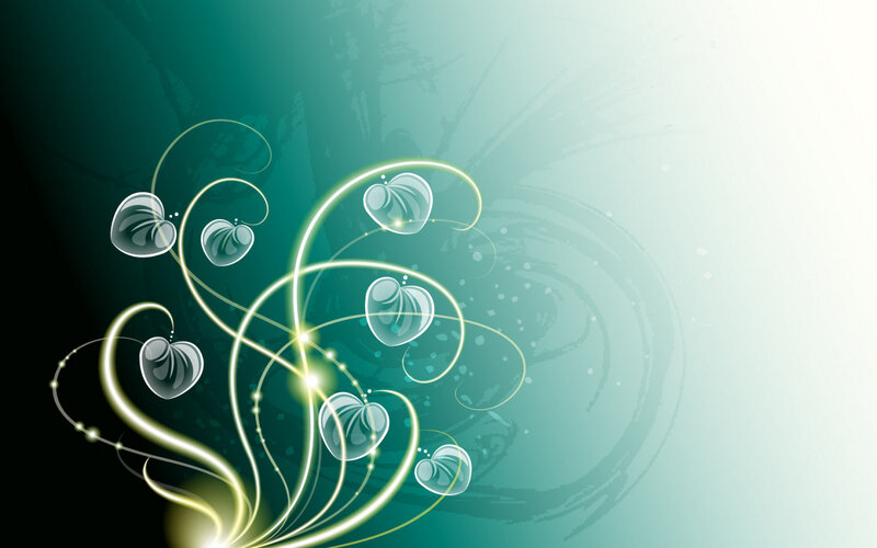 Glowing Heart Vines — Green