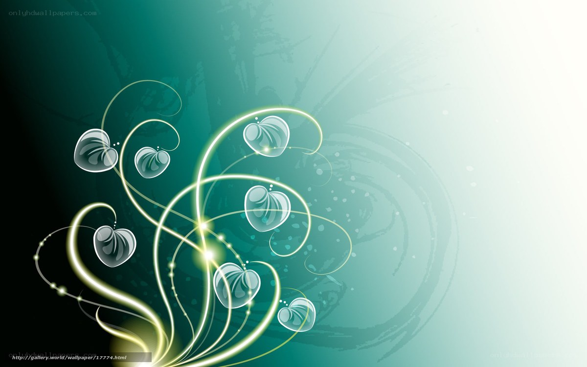 glowing heart vines wallpaper