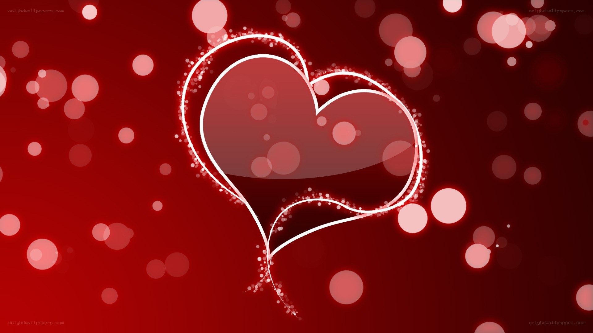 glowing heart with bokeh effect