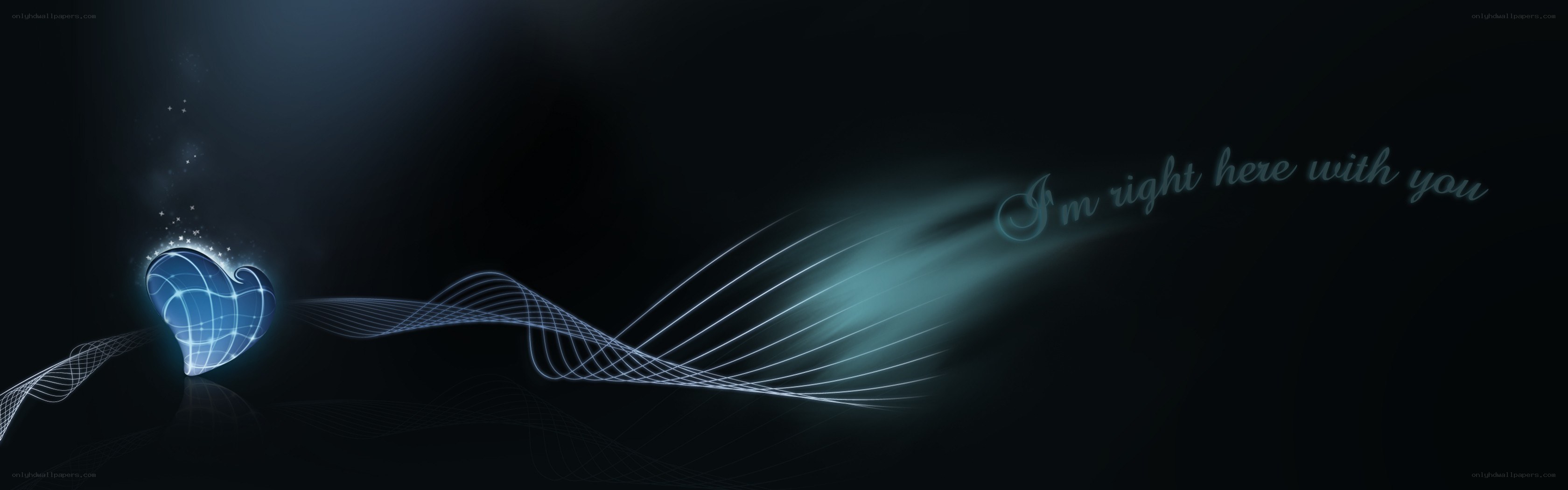 glowing heart with flowing lines