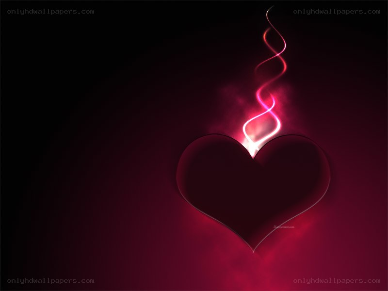 glowing heart with light trail