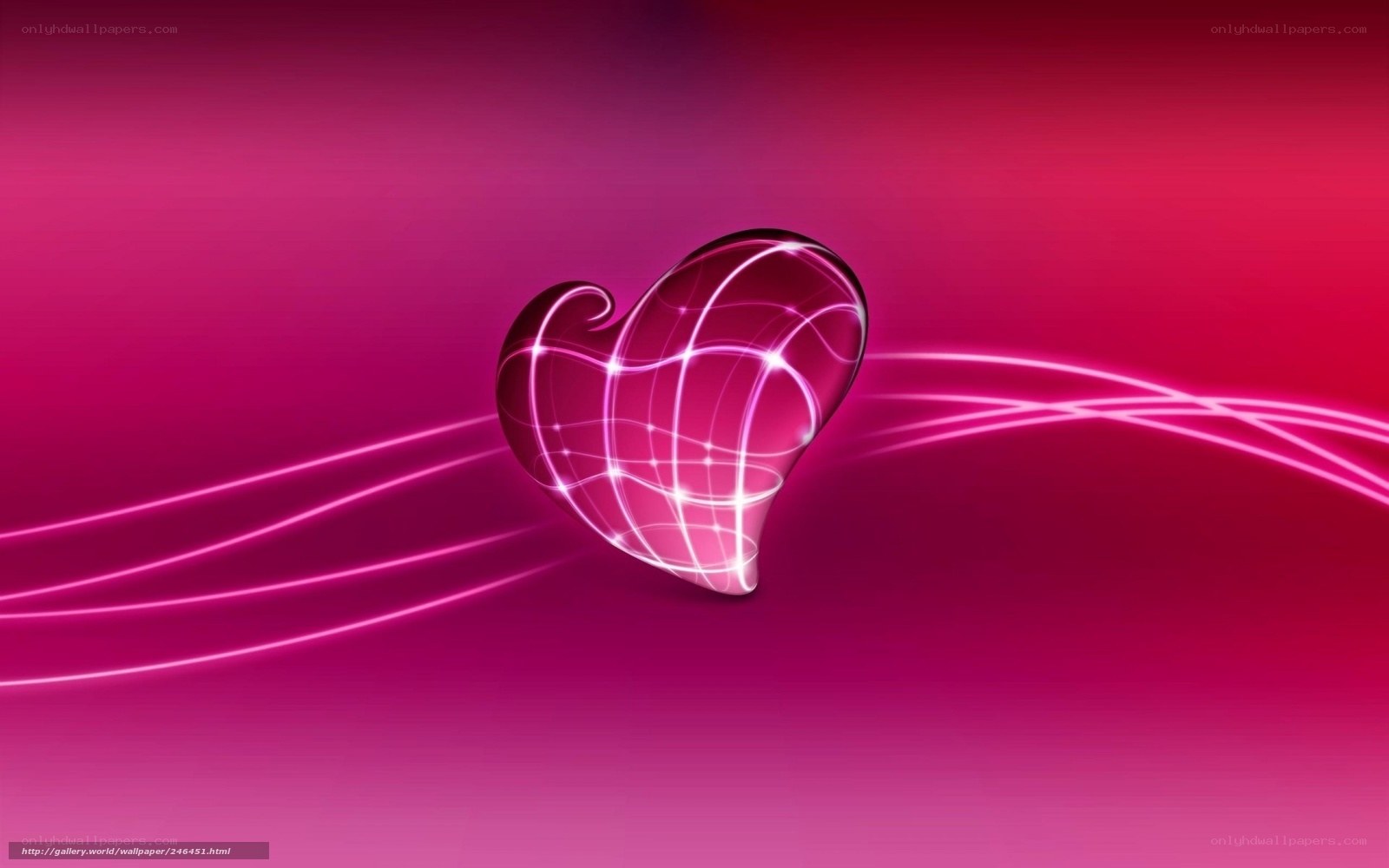 glowing heart with light trails