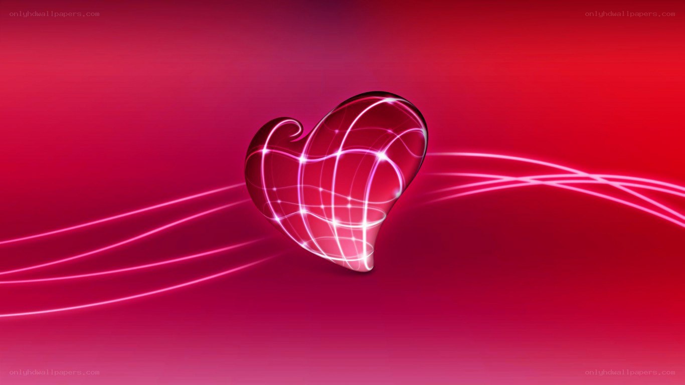 glowing heart with light trails
