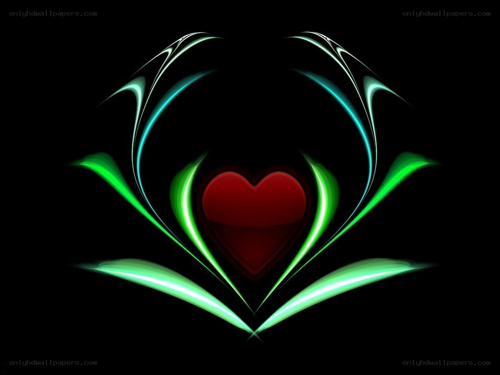 glowing heart with light trails