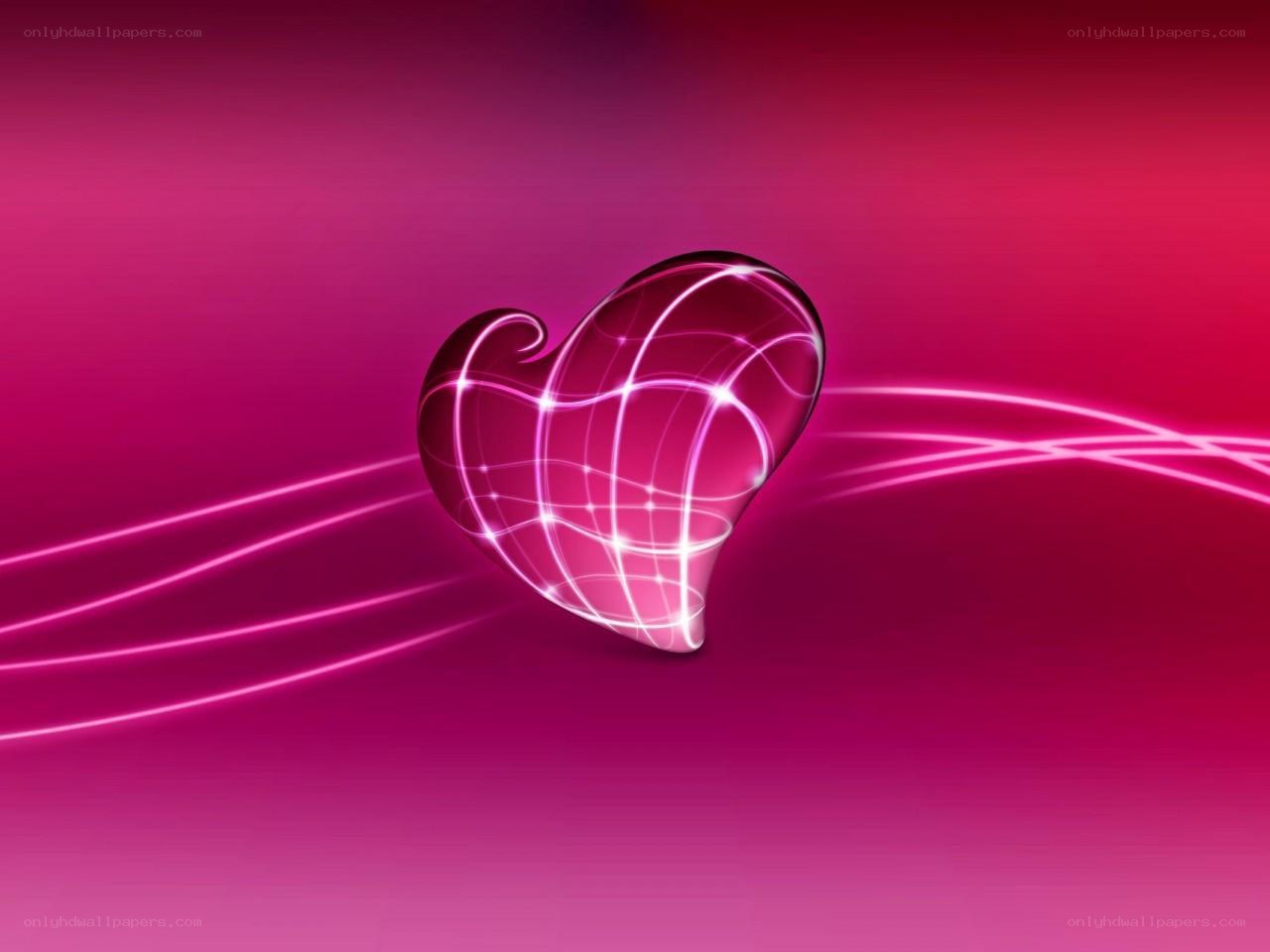 glowing heart with light trails
