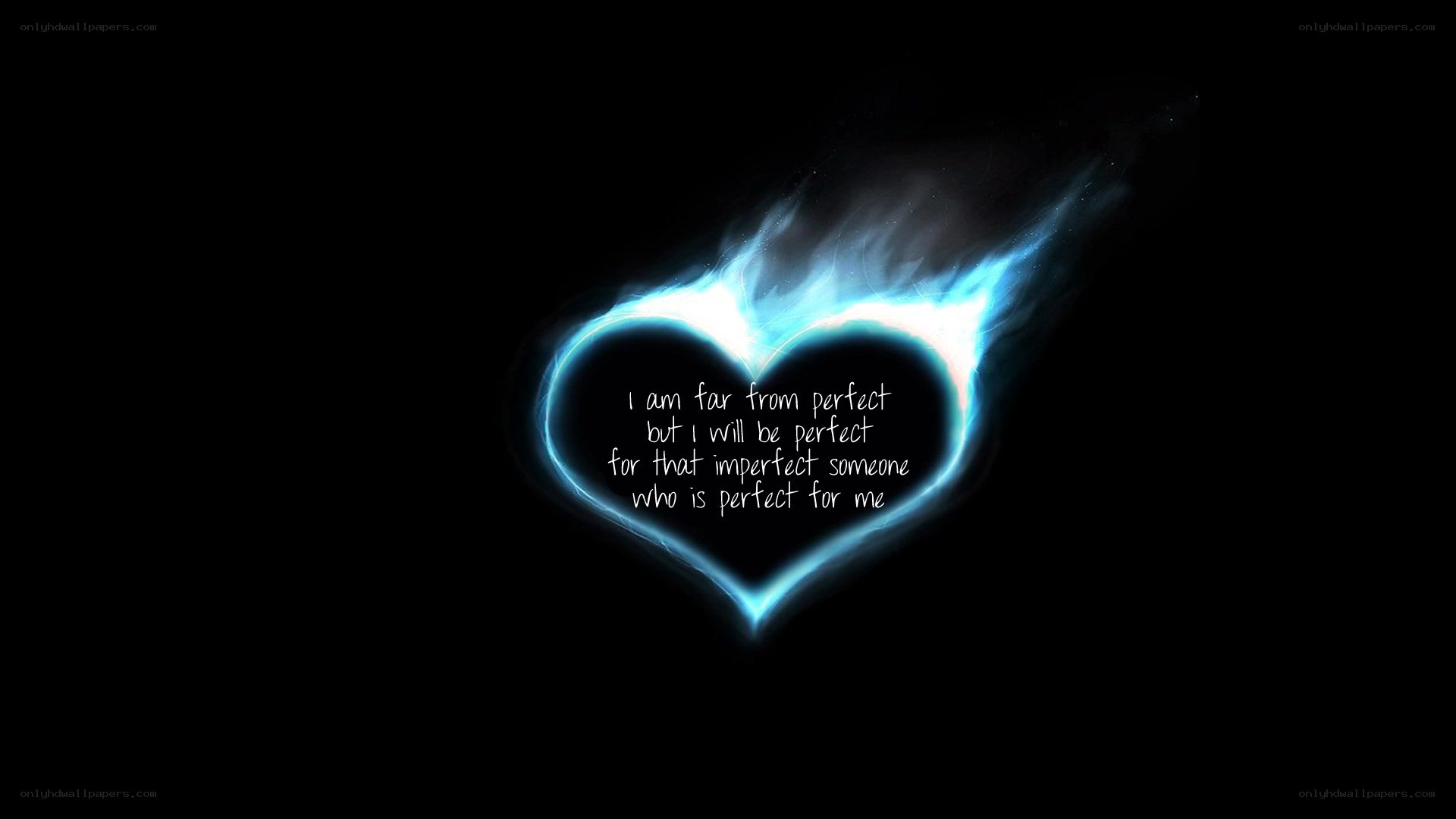glowing heart with quote