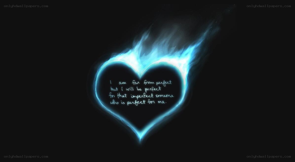 glowing heart with quote