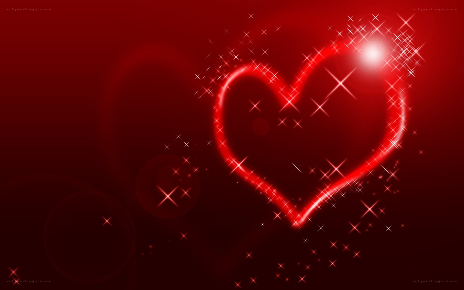 glowing heart with sparkles