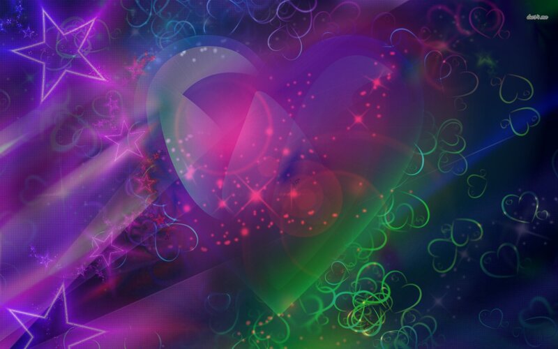 Glowing Heart with Stars