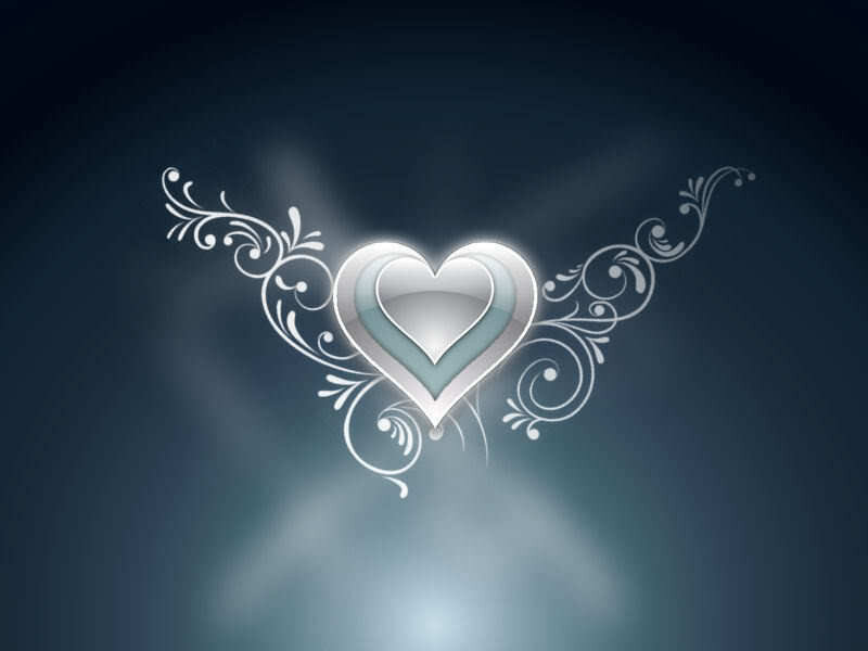 Glowing Heart with Swirls