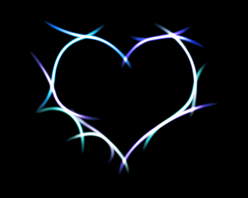 glowing heart with thorns