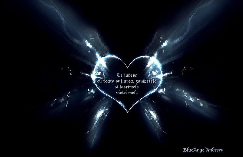 Glowing Heart with Wings — Black