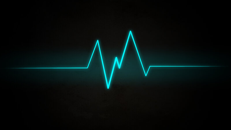 glowing heartbeat line