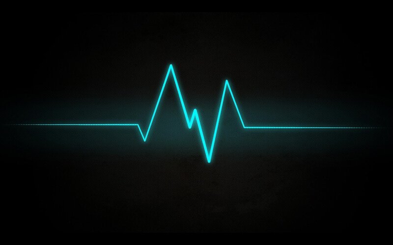 glowing heartbeat line