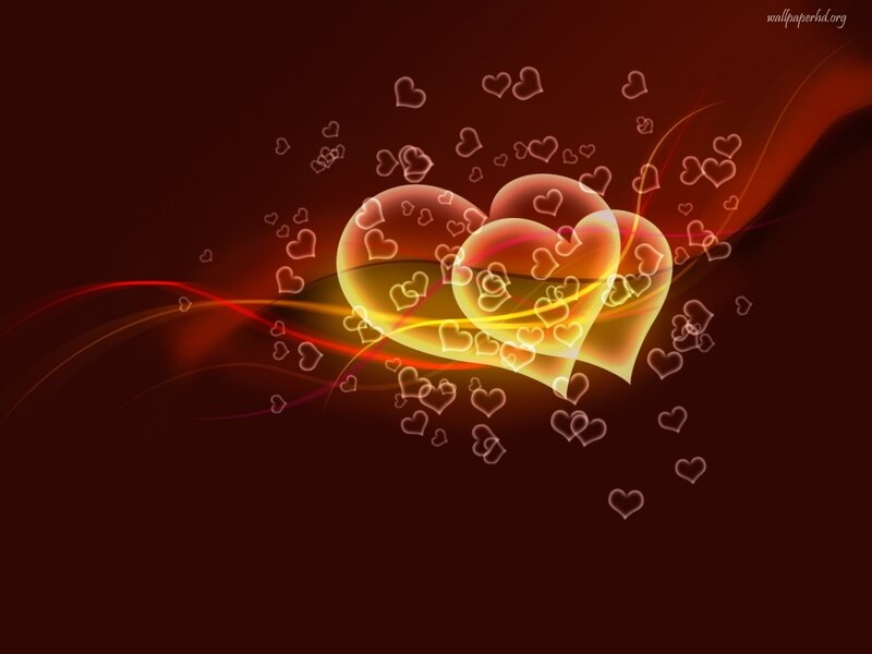 Glowing Hearts and Particles