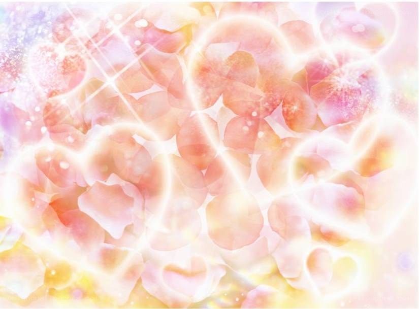 glowing hearts and petals