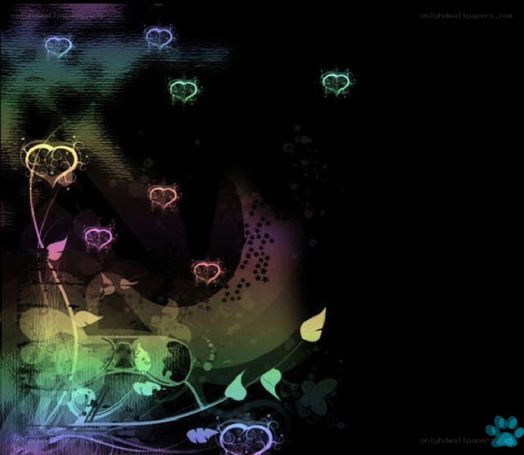 glowing hearts and vines