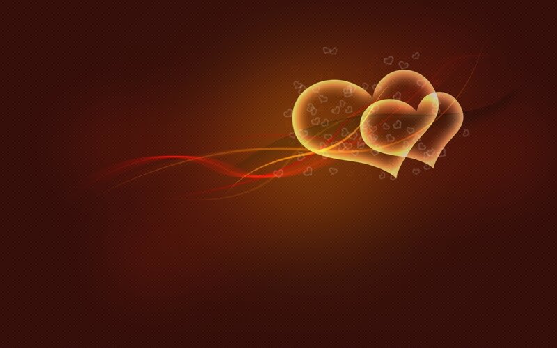 glowing hearts design