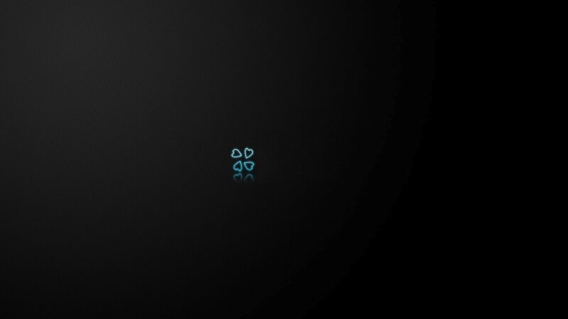 glowing hearts on dark background