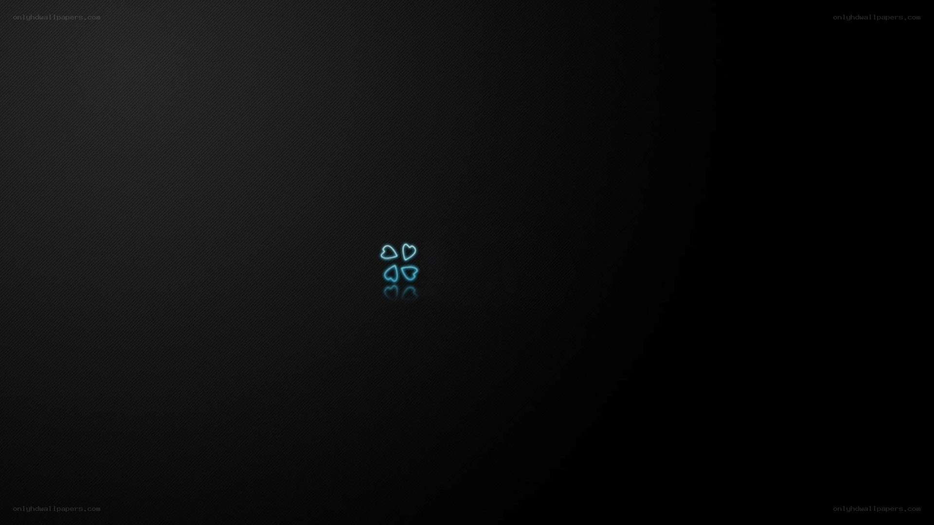 glowing hearts on dark background