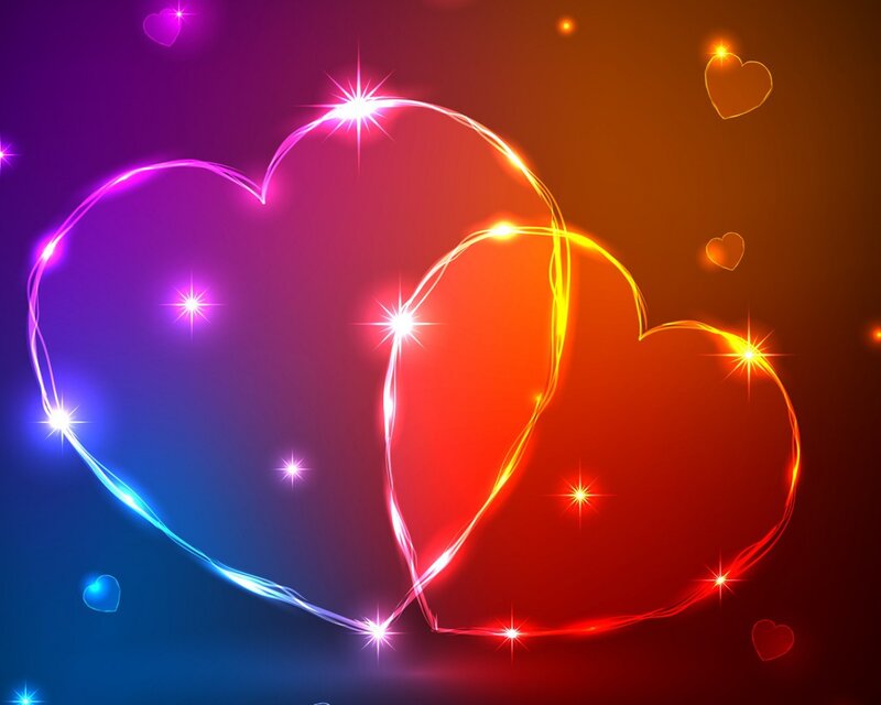 Glowing Hearts — Red