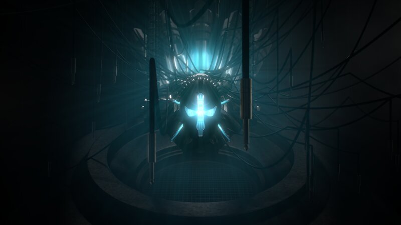Glowing Helmet in Chamber