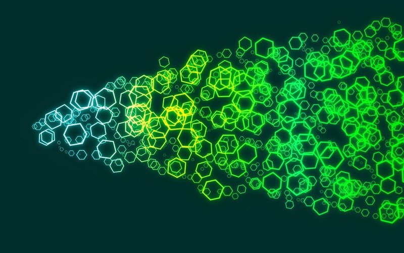 Glowing Hexagon Cluster