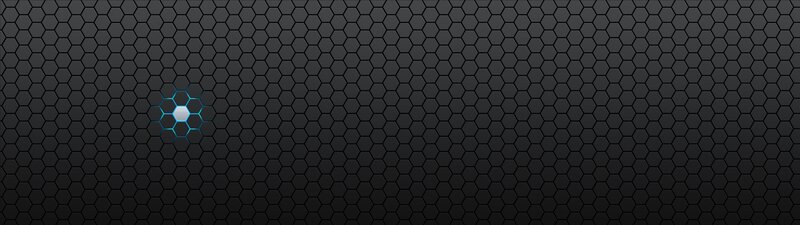 Glowing Hexagon on Dark Grid — Black, Minimalist