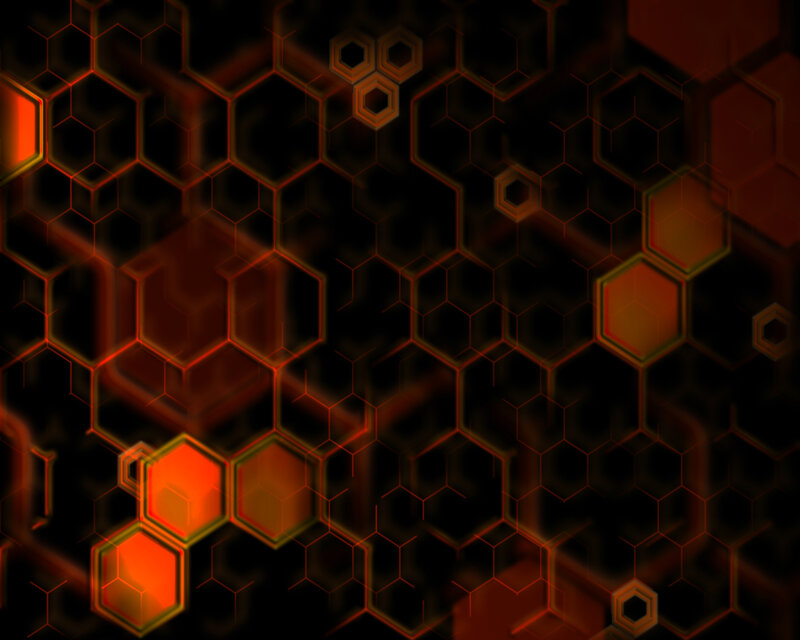 glowing hexagon pattern