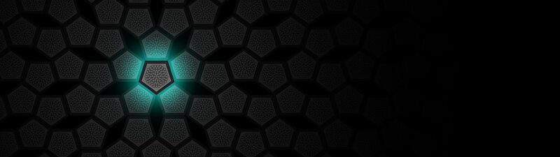 Glowing Hexagon Pattern — Black, Dark, Digital Art, Hexagons, Light