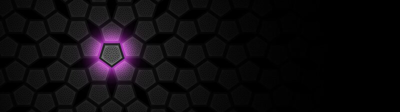 Glowing Hexagon Pattern — Black, Dark, Digital Art