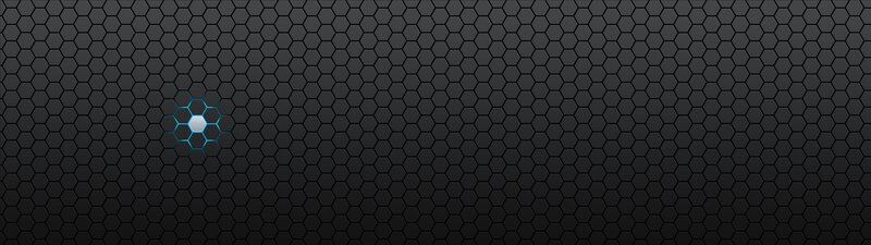 Glowing Hexagon Pattern — Black, Technological