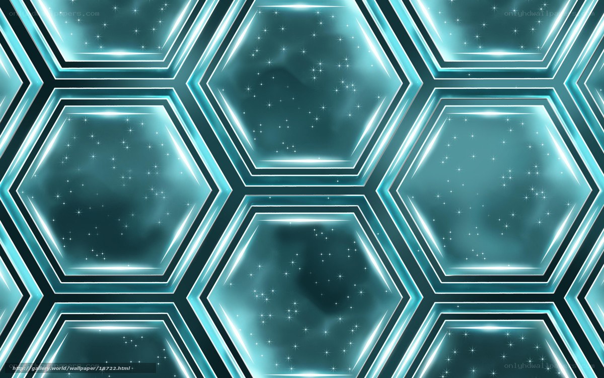 glowing hexagon pattern
