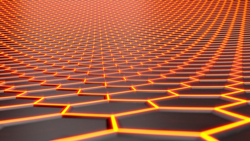 Glowing Hexagonal Grid