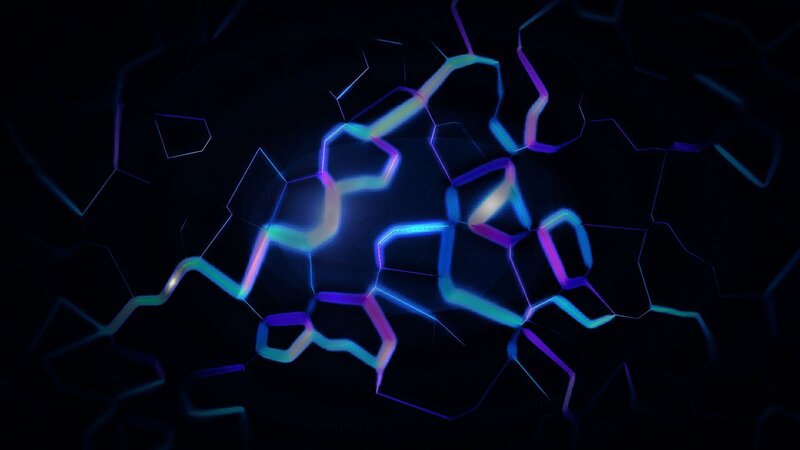 Glowing Hexagonal Network