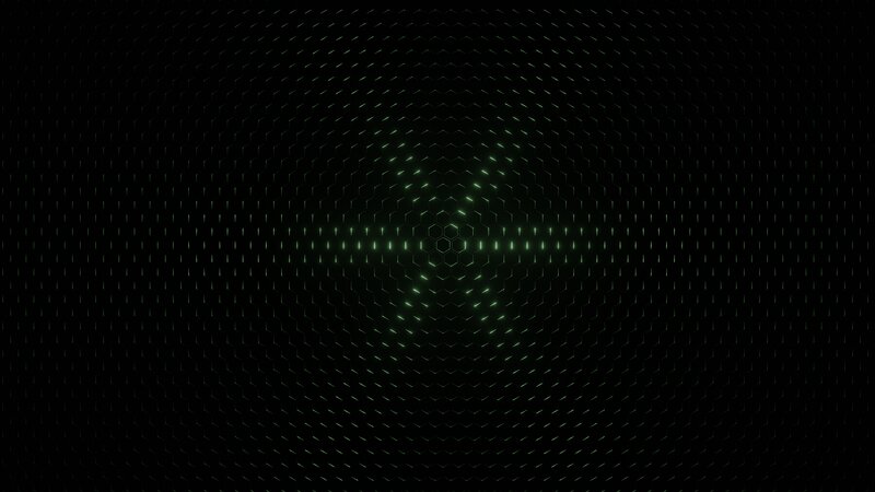 Glowing Hexagonal Pattern — Black, Abstract