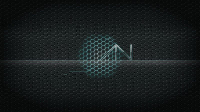 Glowing Hexagonal Pattern — Black, Technological