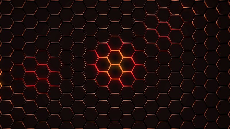 Glowing Hexagonal Pattern — Black