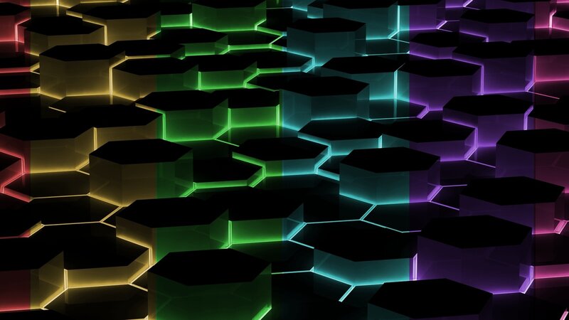Glowing Hexagonal Pattern — Green, Futuristic