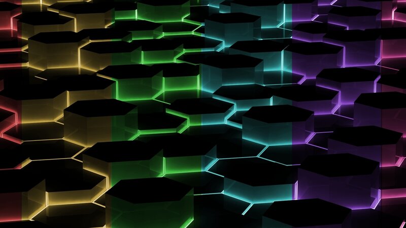 Glowing Hexagonal Pattern — Green