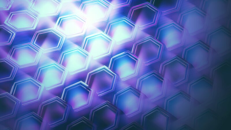 Glowing Hexagonal Pattern — Purple, Futuristic