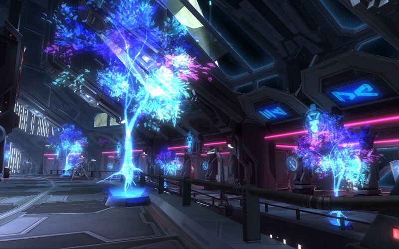 Glowing Holographic Trees