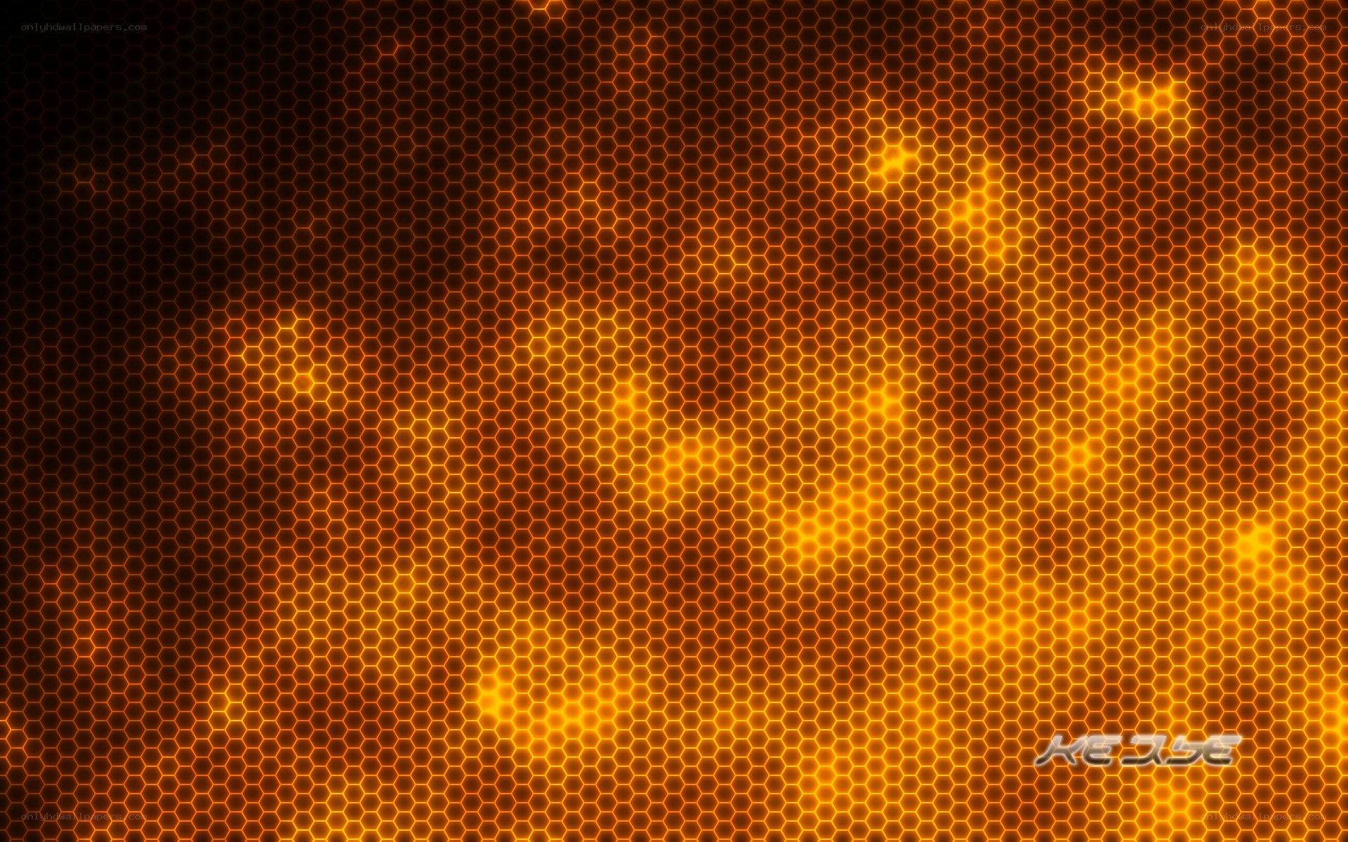 glowing honeycomb pattern