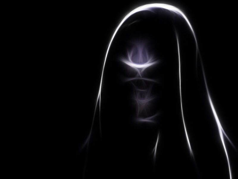 glowing hooded figure