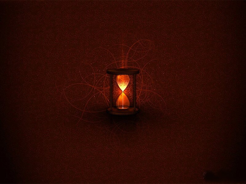 Glowing Hourglass — Red