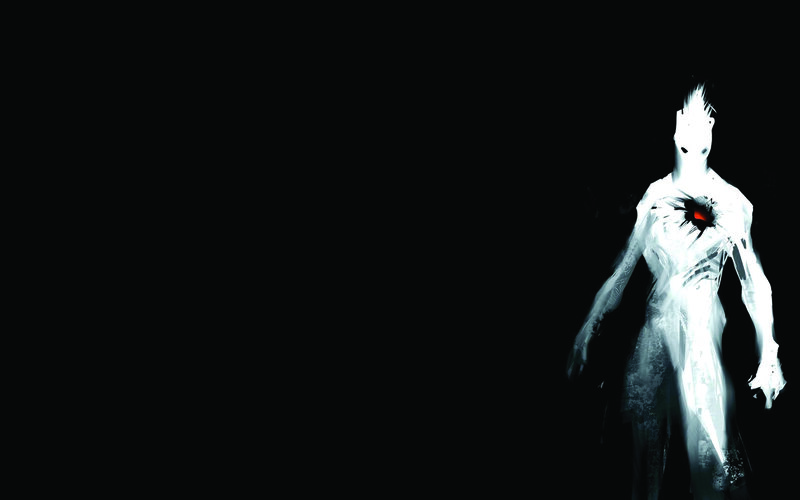 Glowing Humanoid Figure — Black, Dramatic